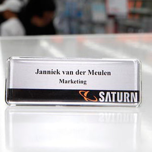 Naambadge Rechthoek normaal zilver